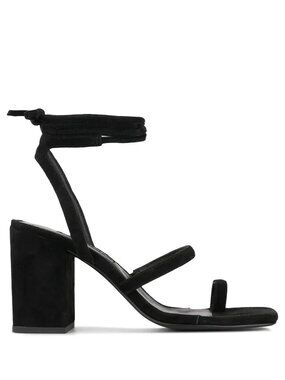 Senso Orelie black suede lace-up heeled sandals